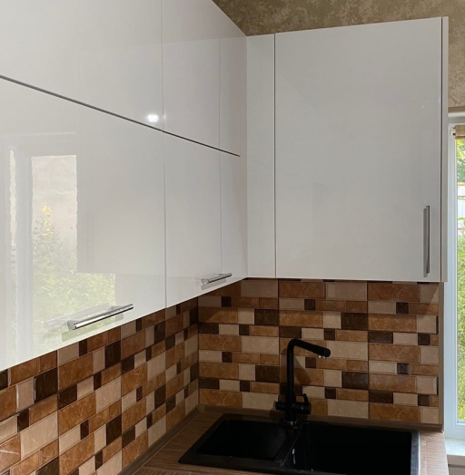 Белый кухонный гарнитур-Кухня МДФ в ПВХ «Модель 568»-фото5